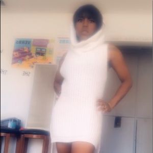 White Just for tonight Sweater Dress